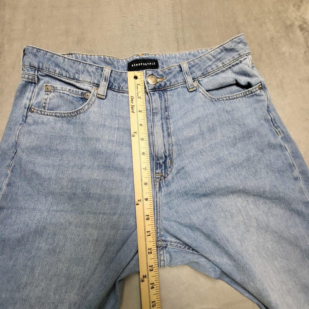 Aeropostale Jeans Womens 12 Blue High Rise Wide-Leg Relaxed Light Wash - Picture 7 of 10